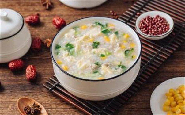 青菜瘦肉粥